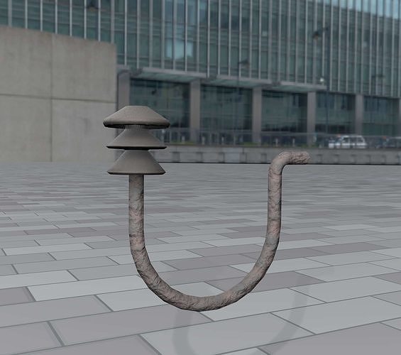 Rusty Ceramic Electricity Insulator 10 - Object 097 Low-poly 3D model