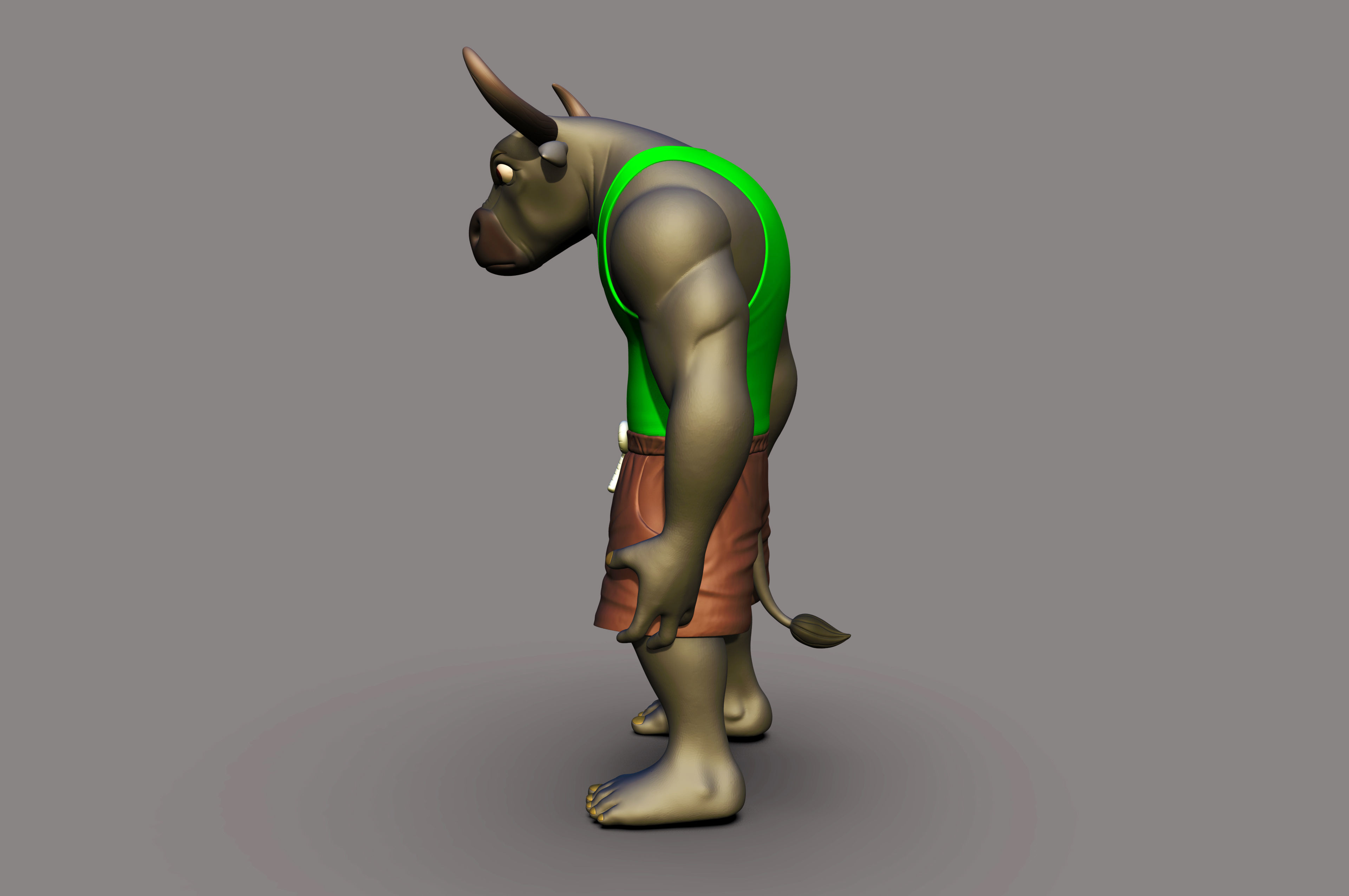 Angry Bull 3D printable Model 3D print model_9