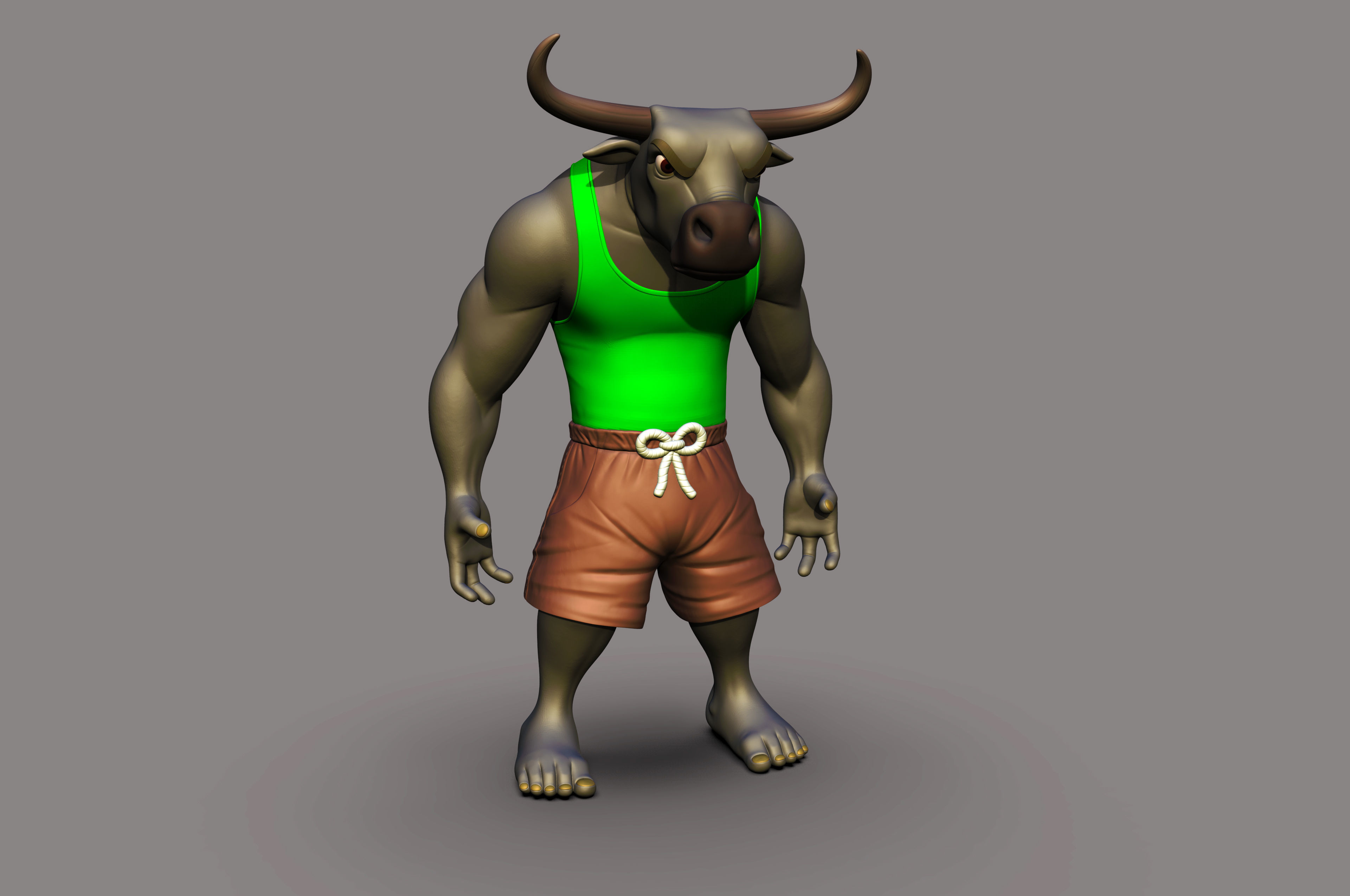 Angry Bull 3D printable Model 3D print model_29