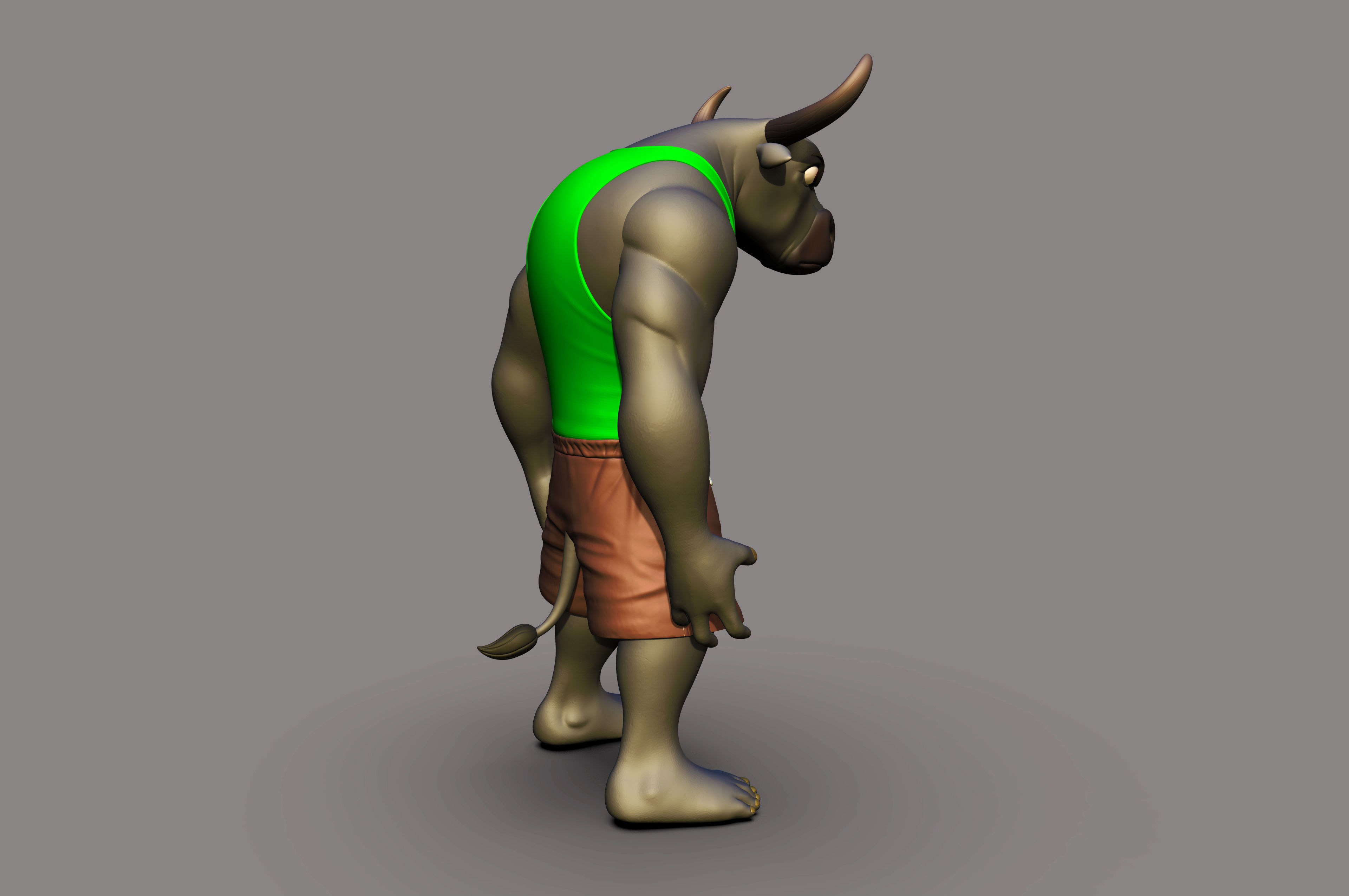 Angry Bull 3D printable Model 3D print model_21