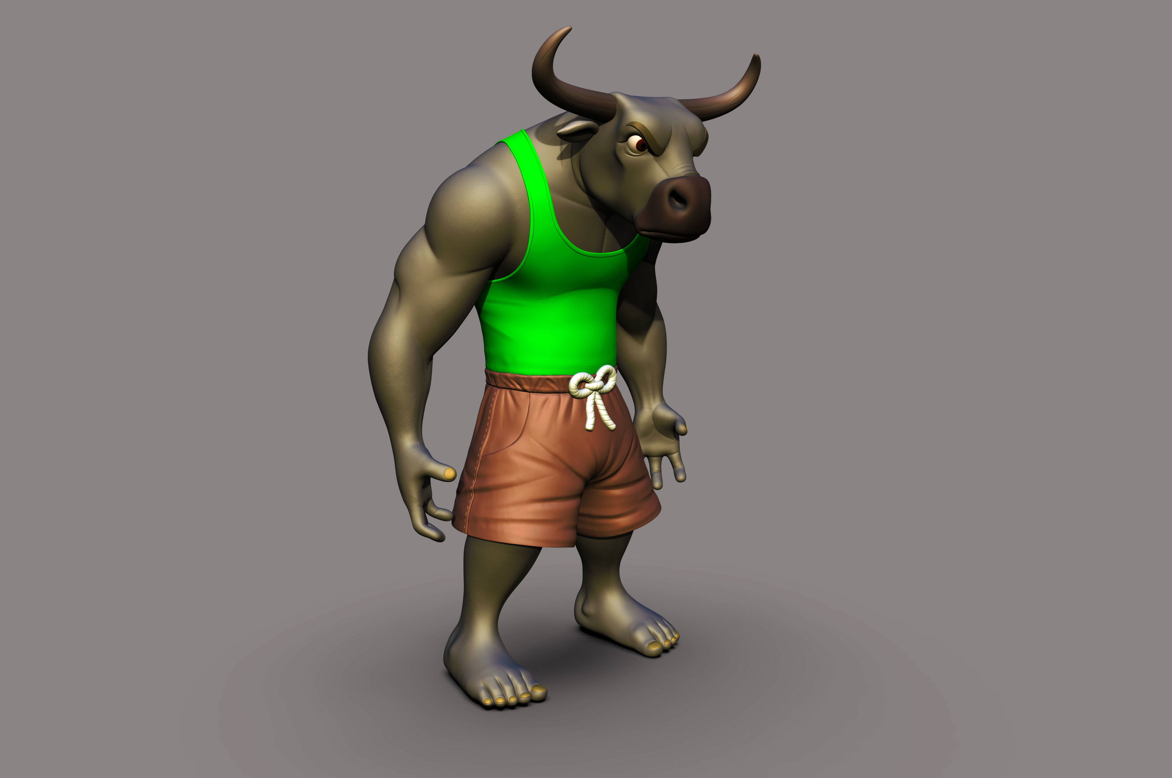 Angry Bull 3D printable Model 3D print model_27
