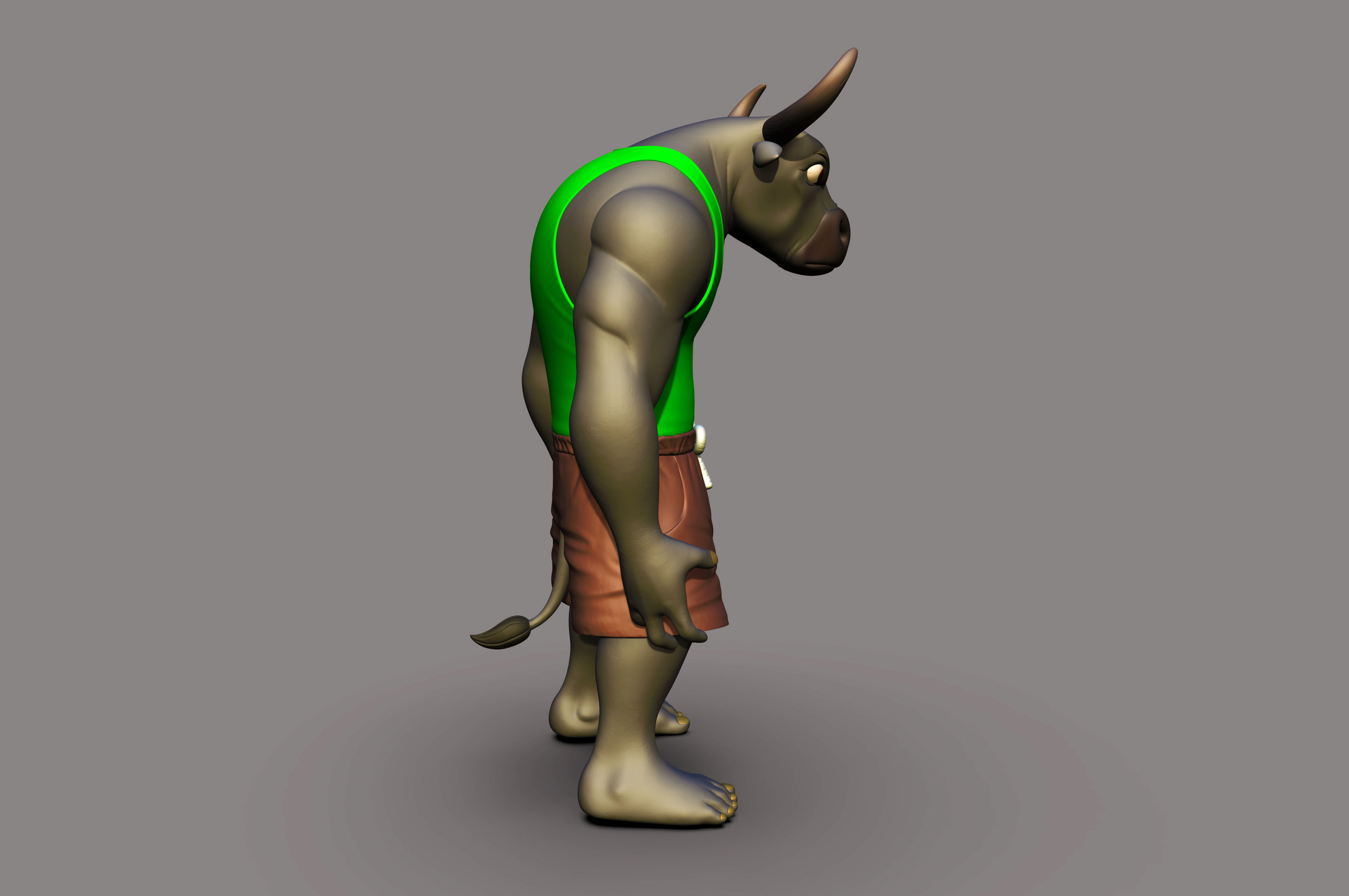 Angry Bull 3D printable Model 3D print model_22