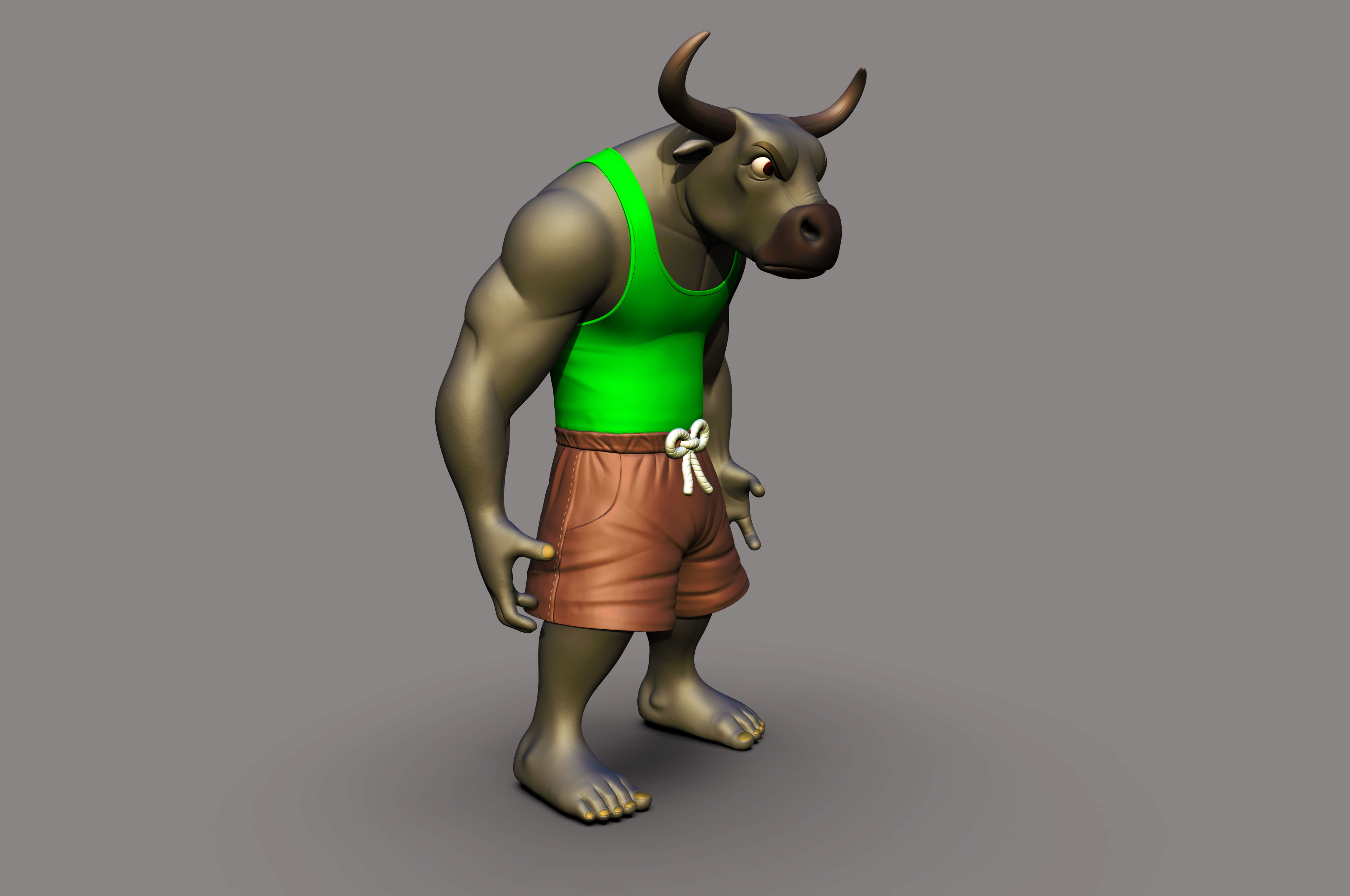Angry Bull 3D printable Model 3D print model_26