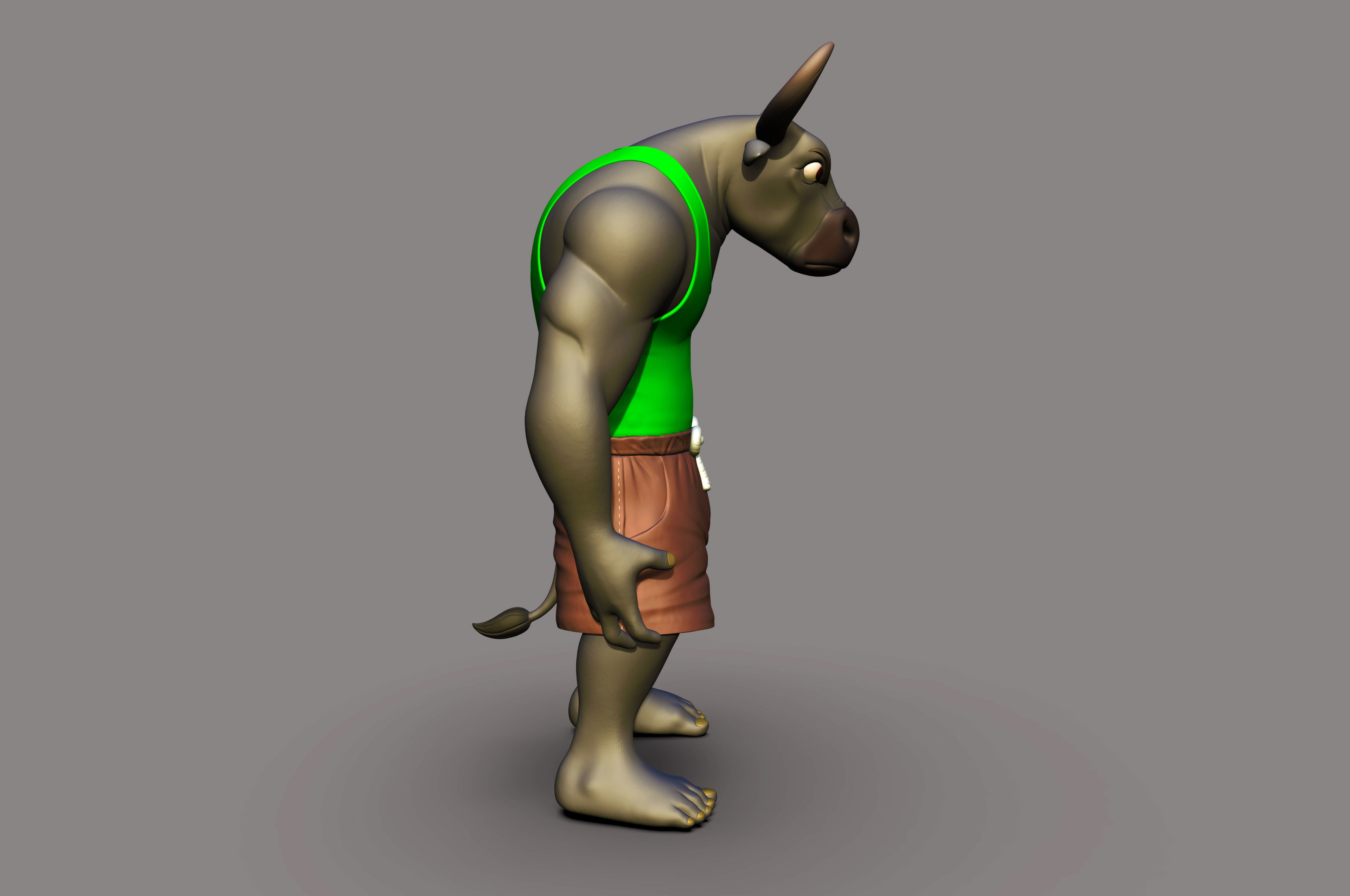 Angry Bull 3D printable Model 3D print model_23