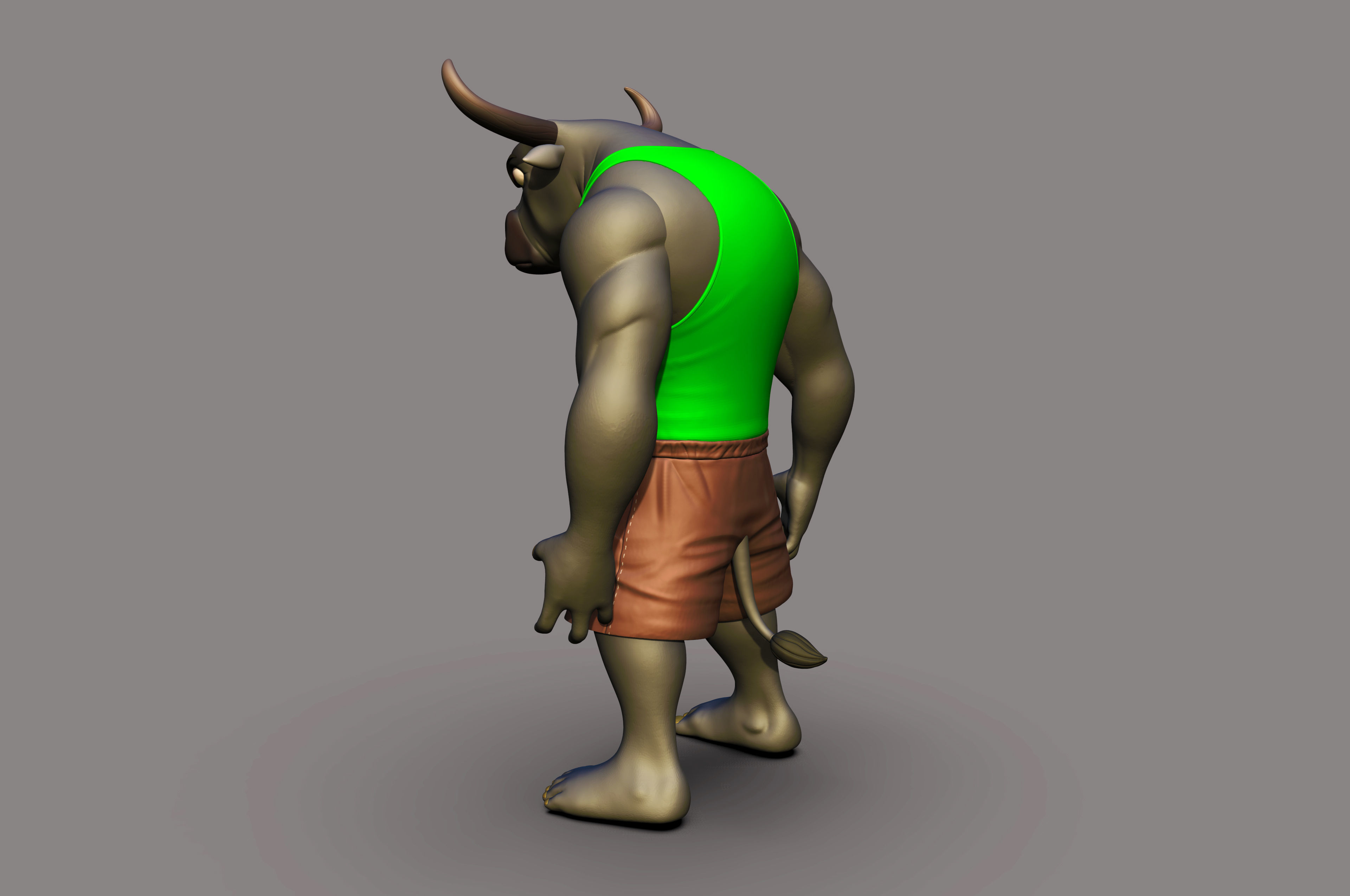 Angry Bull 3D printable Model 3D print model_11