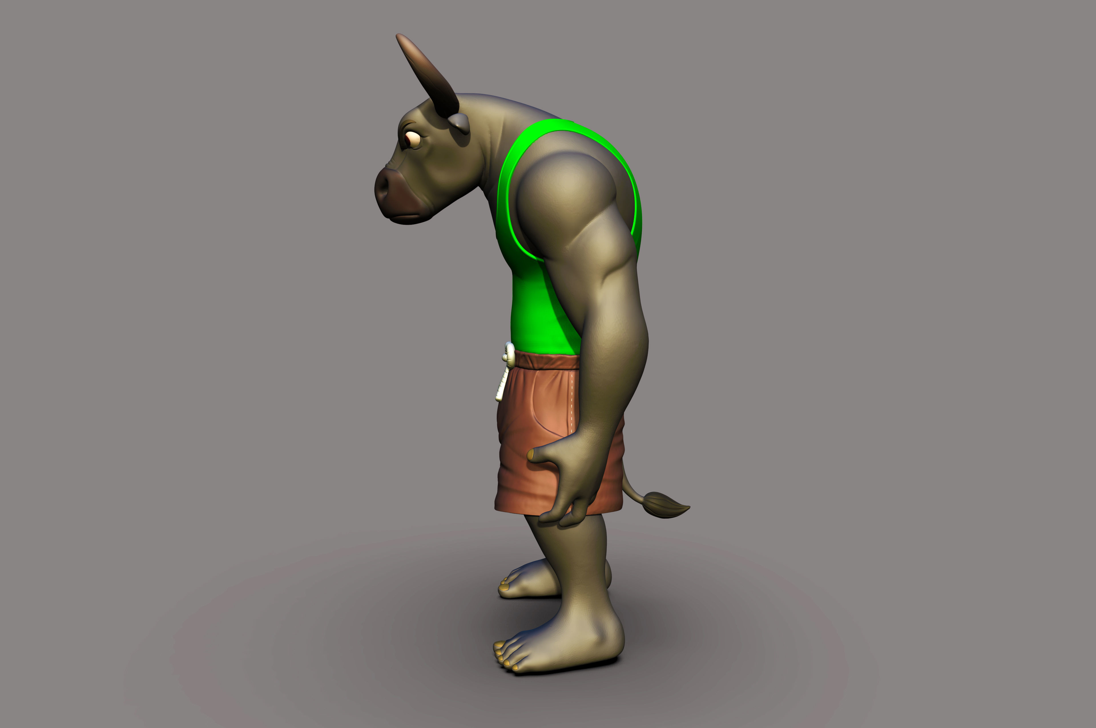 Angry Bull 3D printable Model 3D print model_8