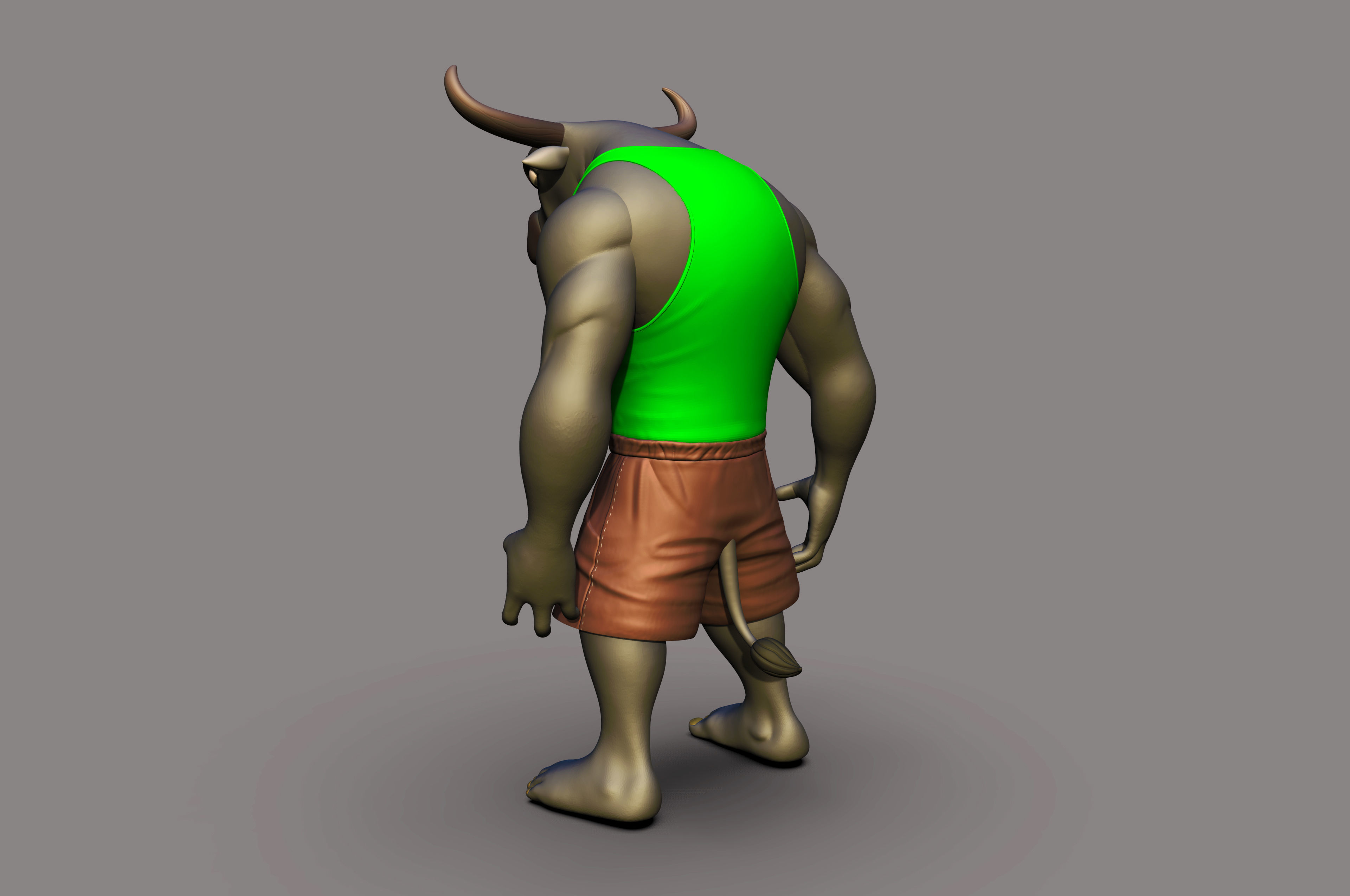 Angry Bull 3D printable Model 3D print model_12