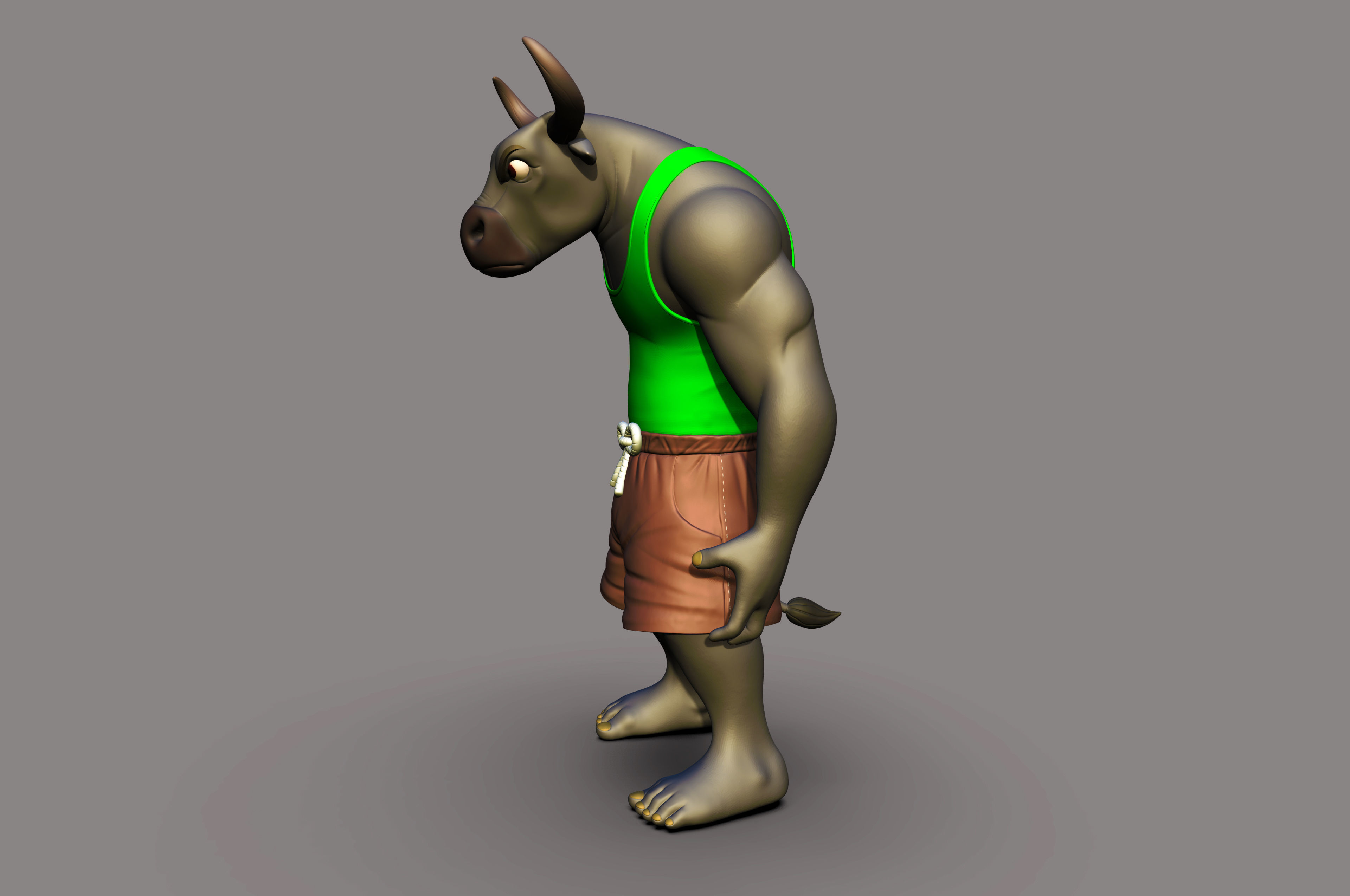 Angry Bull 3D printable Model 3D print model_7