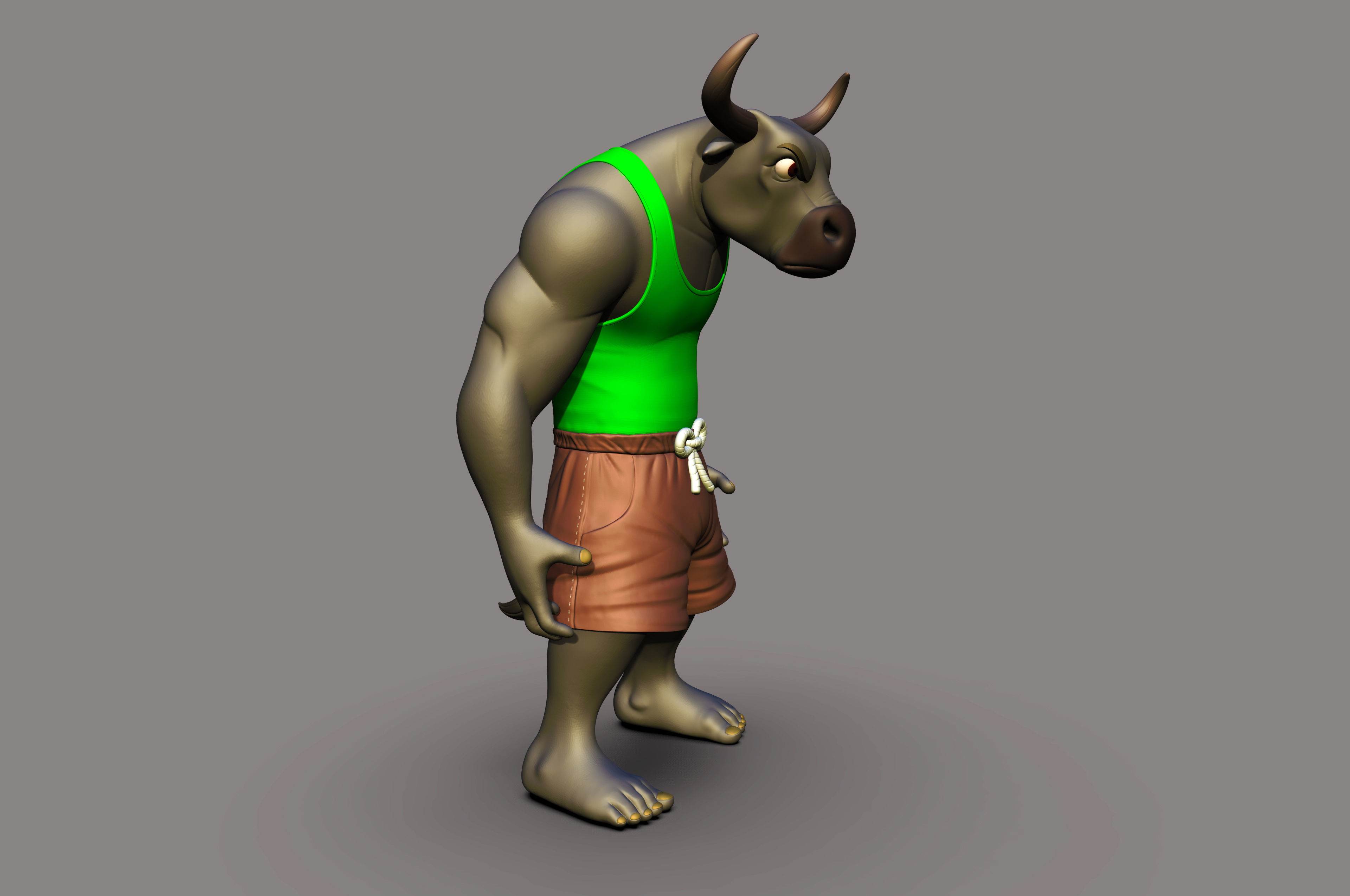 Angry Bull 3D printable Model 3D print model_25