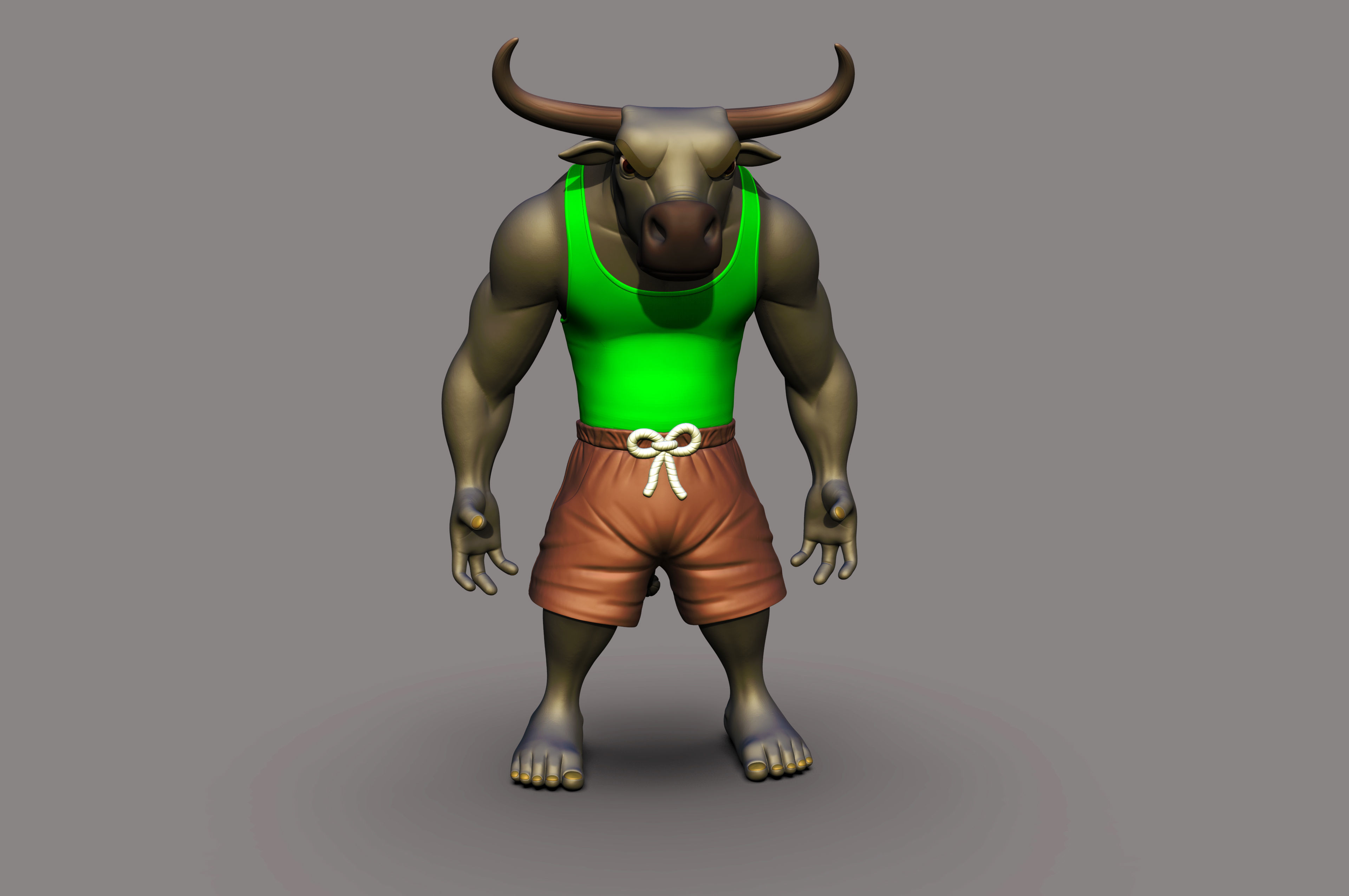 Angry Bull 3D printable Model 3D print model_30
