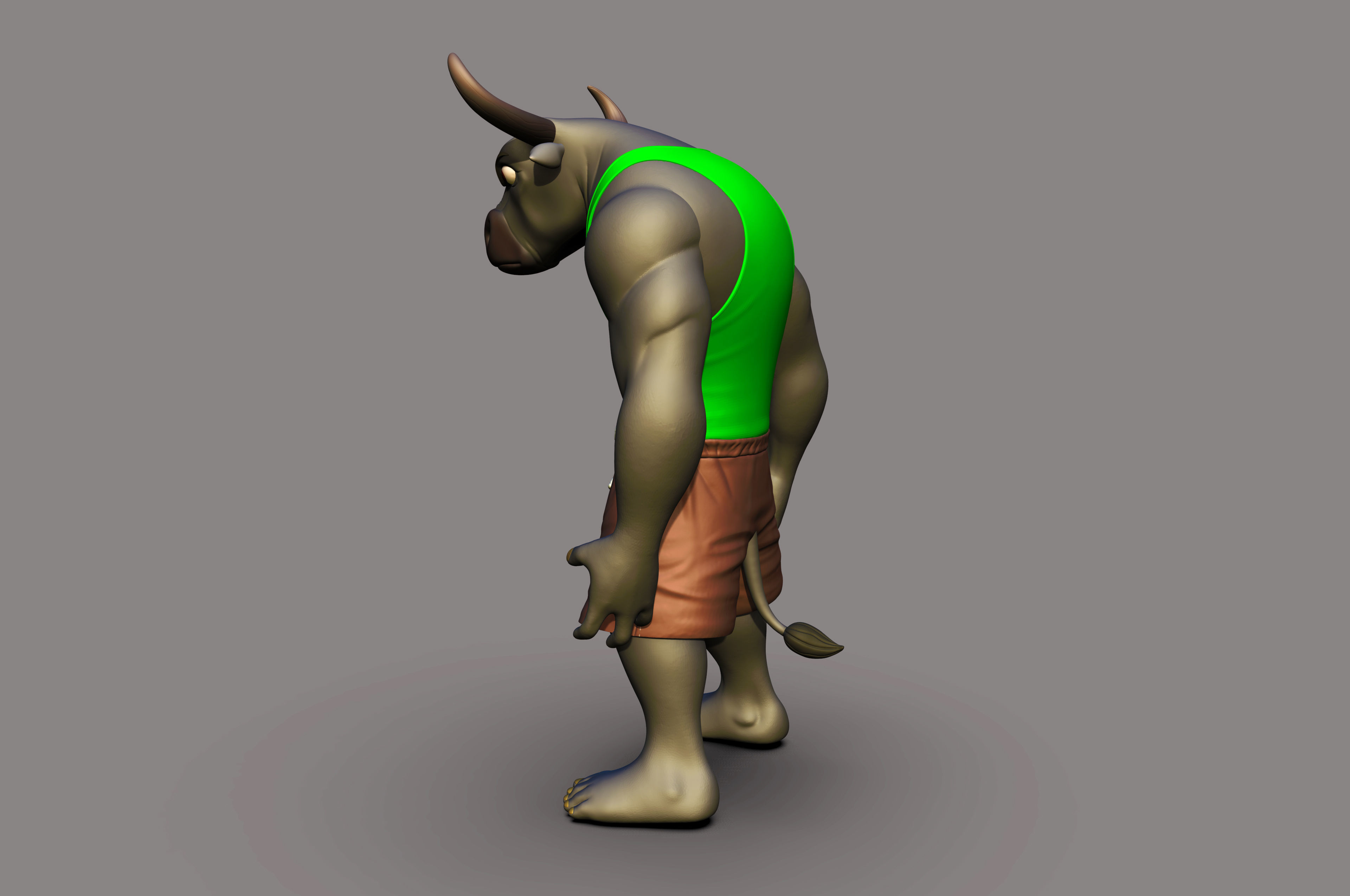 Angry Bull 3D printable Model 3D print model_10