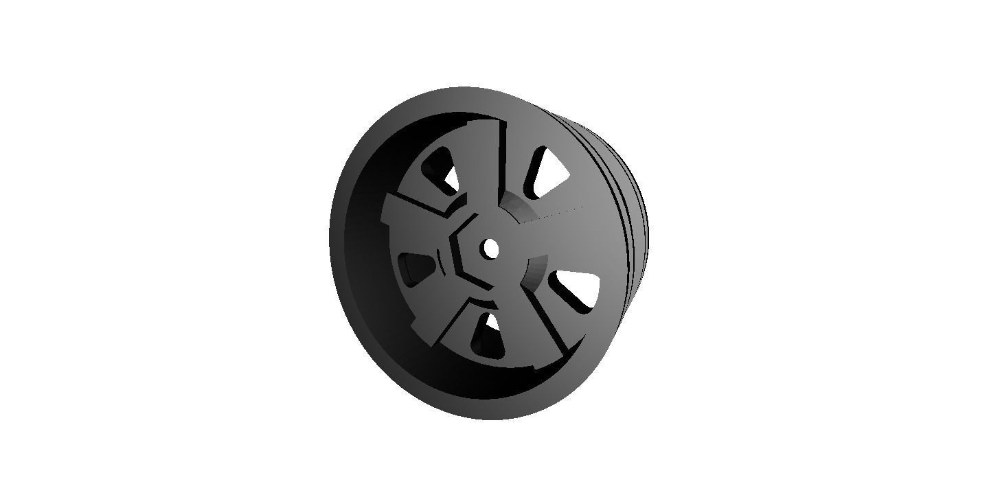 RC Car Drift Wheel Muscle Car No2    width 29mm offset minus 2mm 3D print model_2