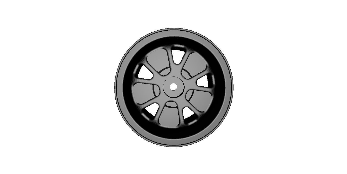 RC Car Drift Wheel Muscle Car No2    width 29mm offset minus 2mm 3D print model_1