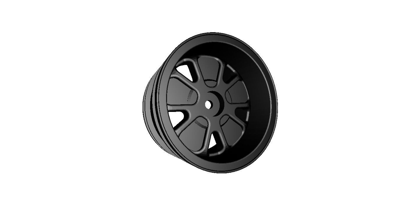 RC Car Drift Wheel Muscle Car No2    width 29mm offset minus 2mm 3D print model_0
