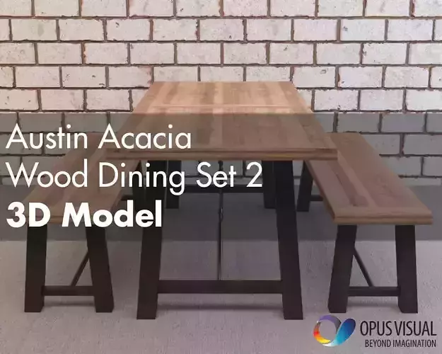 Austin Acacia Wood Dining Set 2