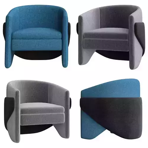 Thea Chair West Elm 3d model