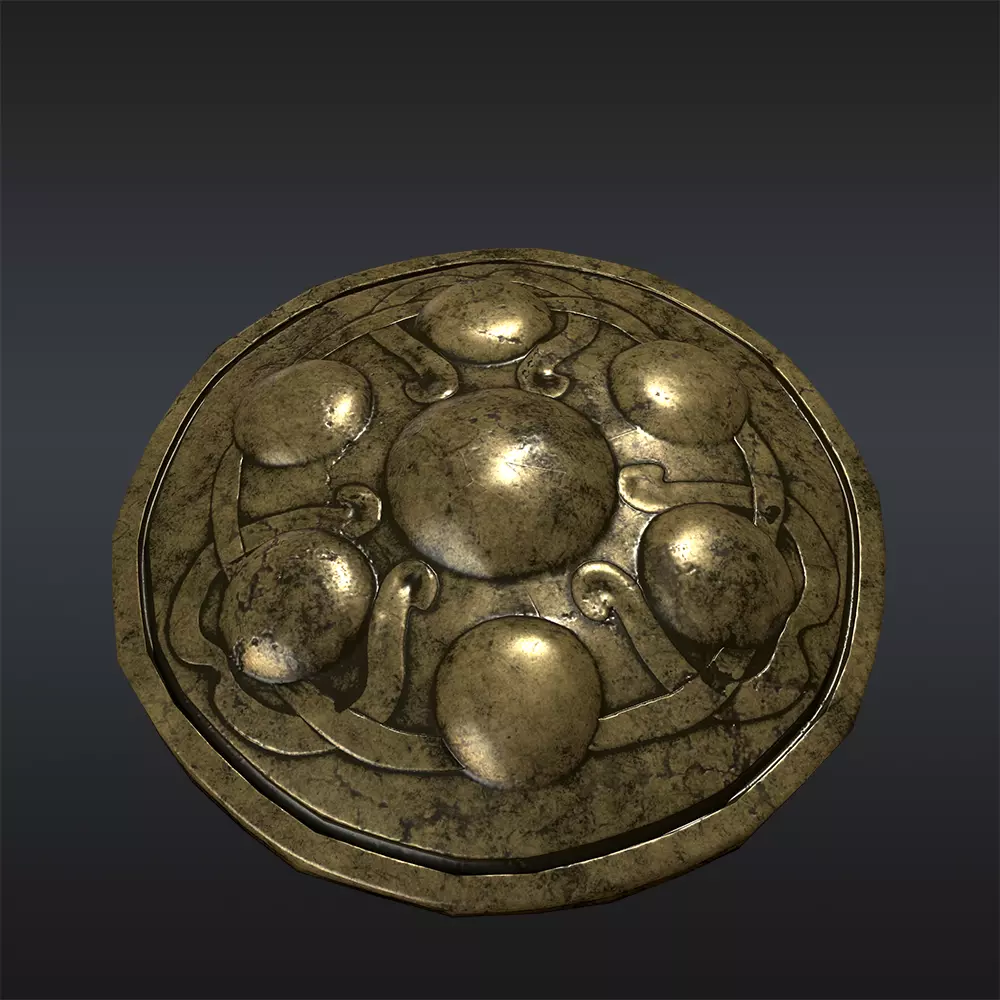 Shield Gallic Vercingetorix Free low-poly 3D model