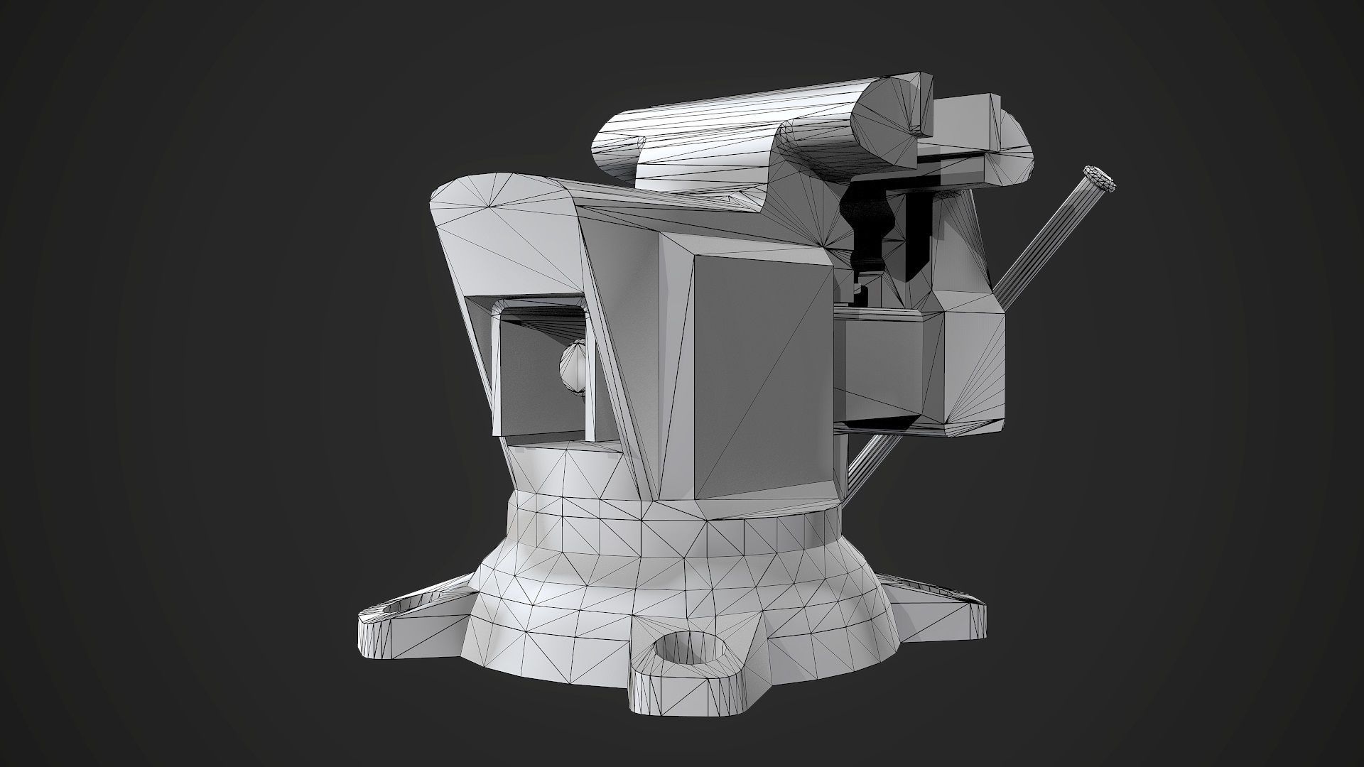 Old Damaged Tool Vise AAA Game Ready Asset Low-poly 3D model_11