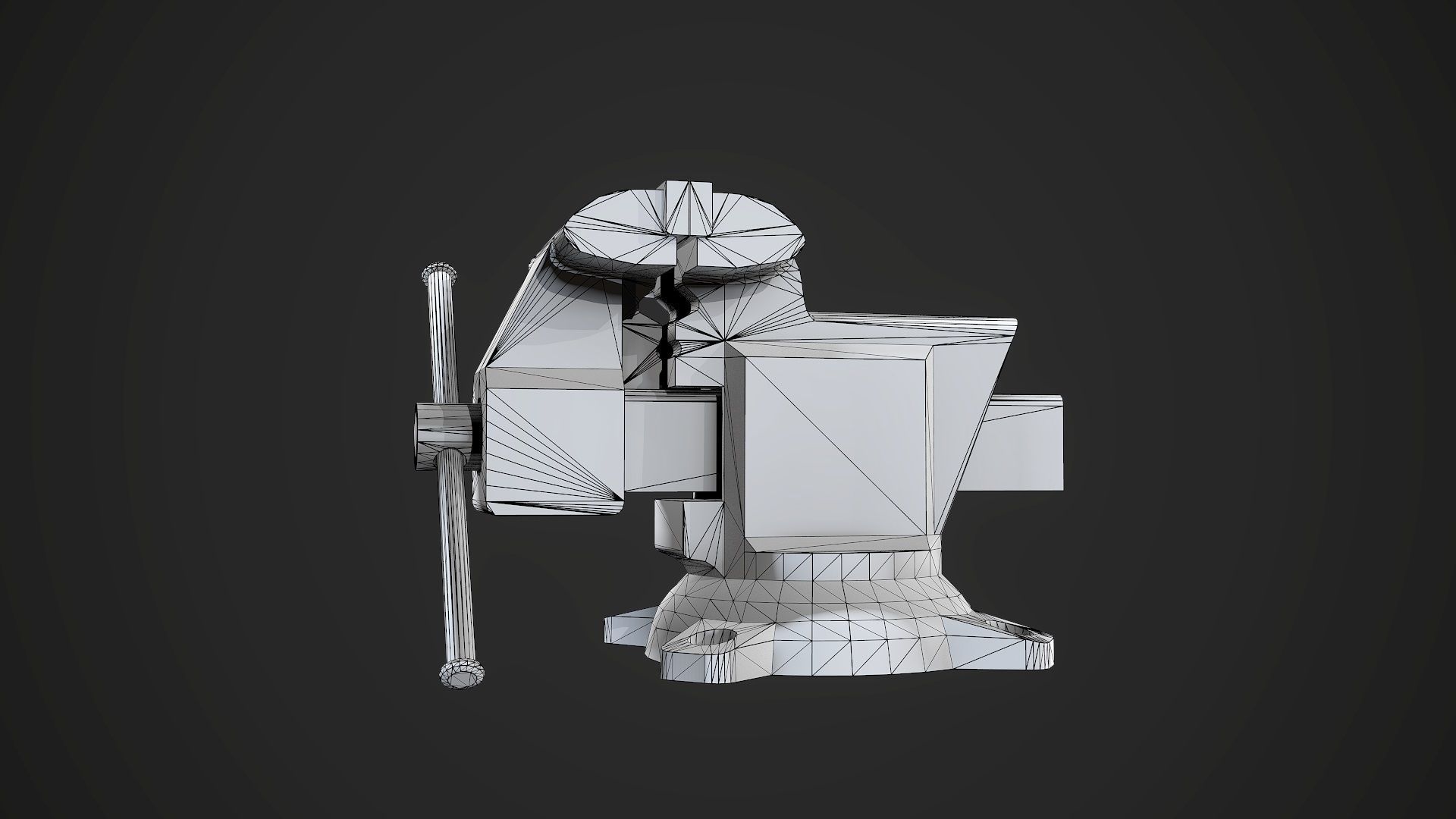 Old Damaged Tool Vise AAA Game Ready Asset Low-poly 3D model_10