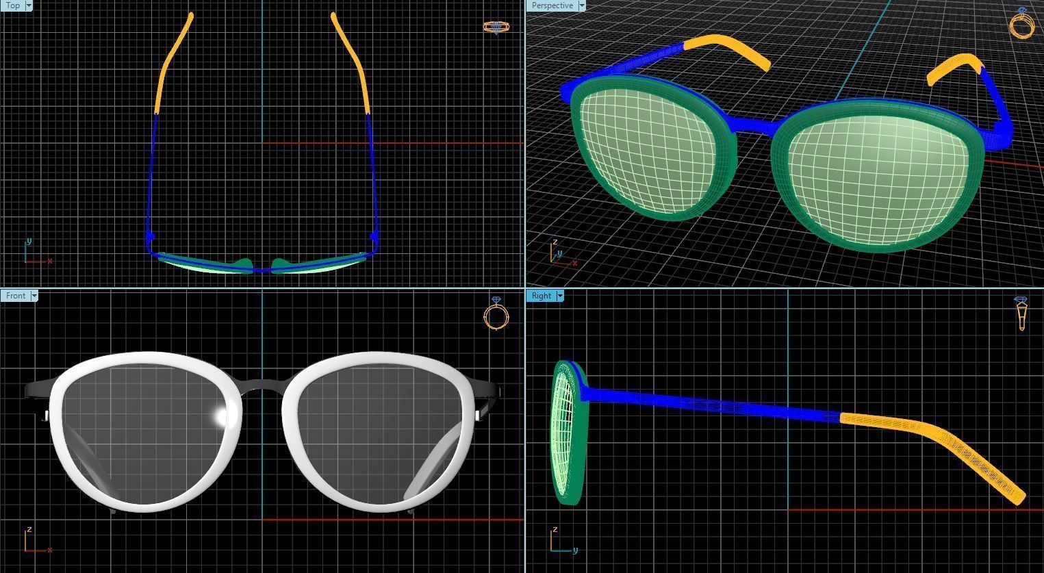 Eyeglasses for Men and Women 3D print model_8