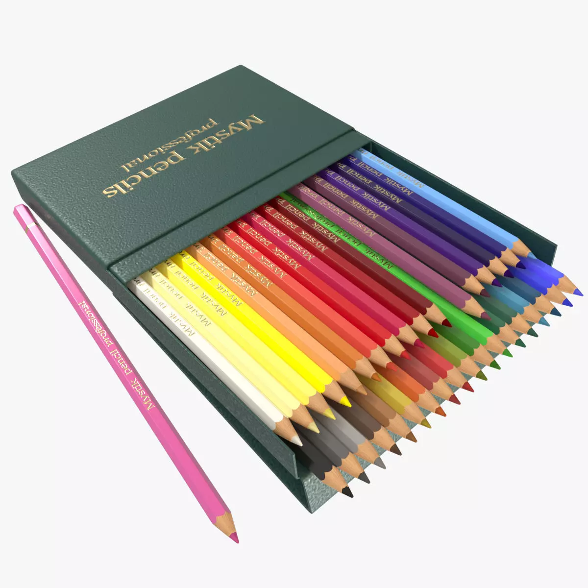 Colored pencils 3D model