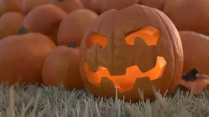Halloween Pumpkin Photogrammetry 3D Scan 8K