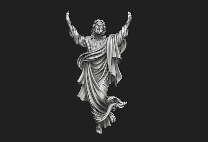 Ascension of Jesus Relief 3D print model