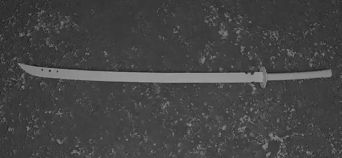 Katana Low-poly samurai sword