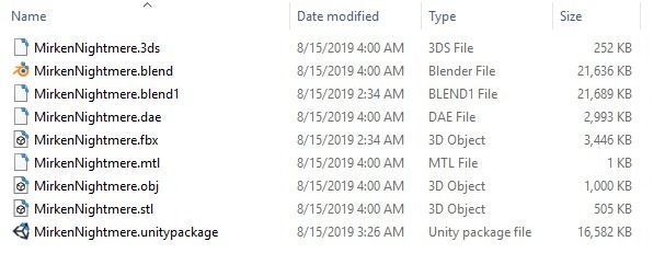 Mirken Nightmere Low-poly 3D model_5
