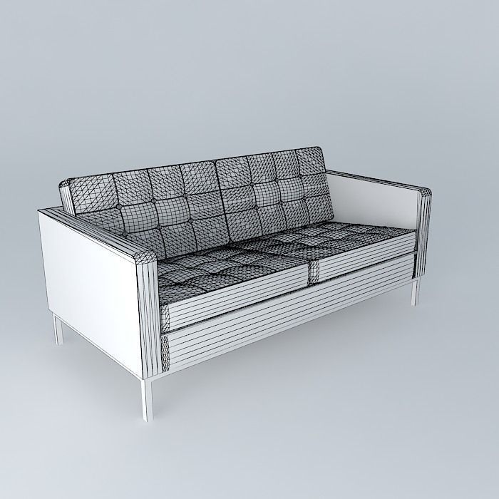 Florence Knoll Settee Free 3D model_3