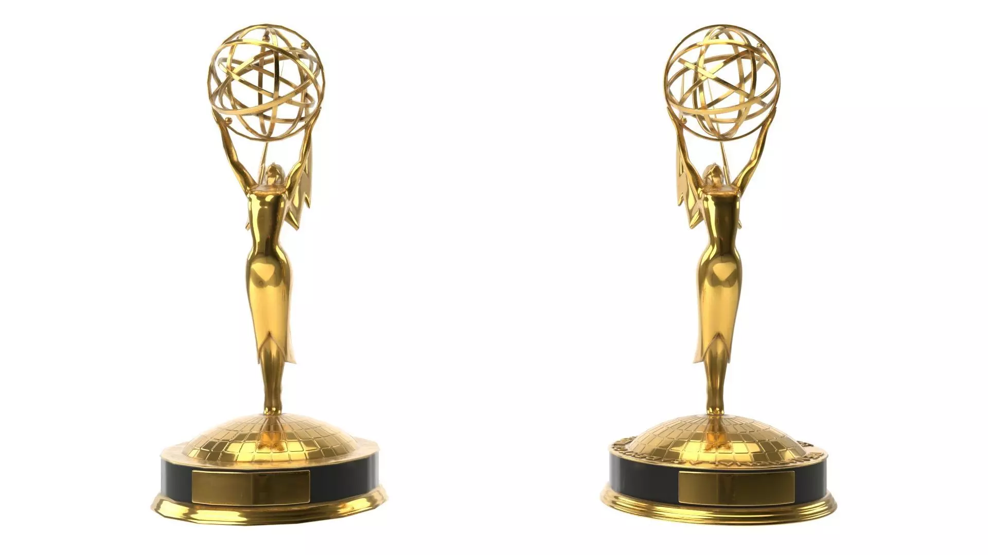 Low-Poly and Hi-Poly Emmy Award Model With PBR Materials Low-poly 3D model