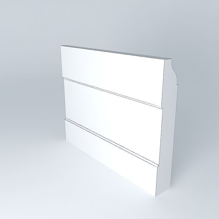 Plain base molding Free 3D model_3