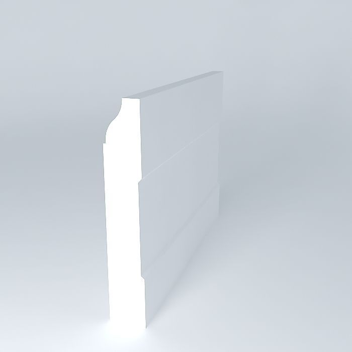 Plain base molding Free 3D model_1