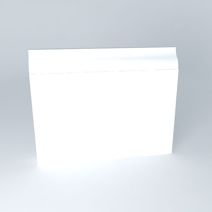 Plain base molding Free 3D model_2