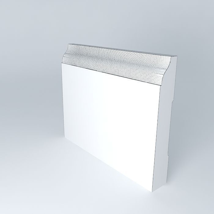 Plain base molding Free 3D model_4