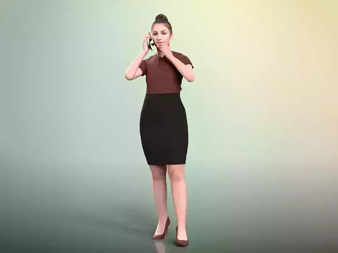 Sheona 20448-11 - Animated Talking Girl Low-poly 3D model