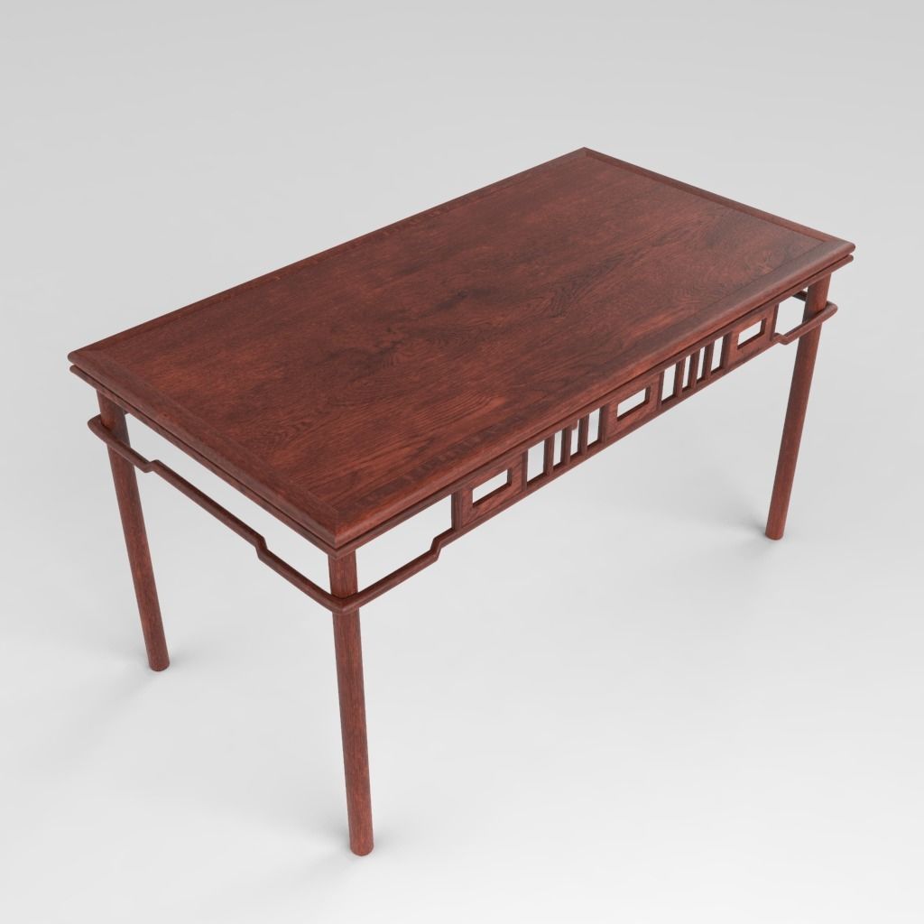 Traditional Chinese Furniture - Display Rack 1 with PBR textures 3D model_19