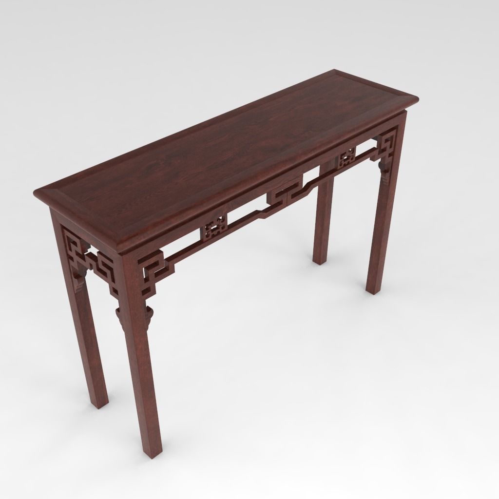 Traditional Chinese Furniture - Display Rack 1 with PBR textures 3D model_4
