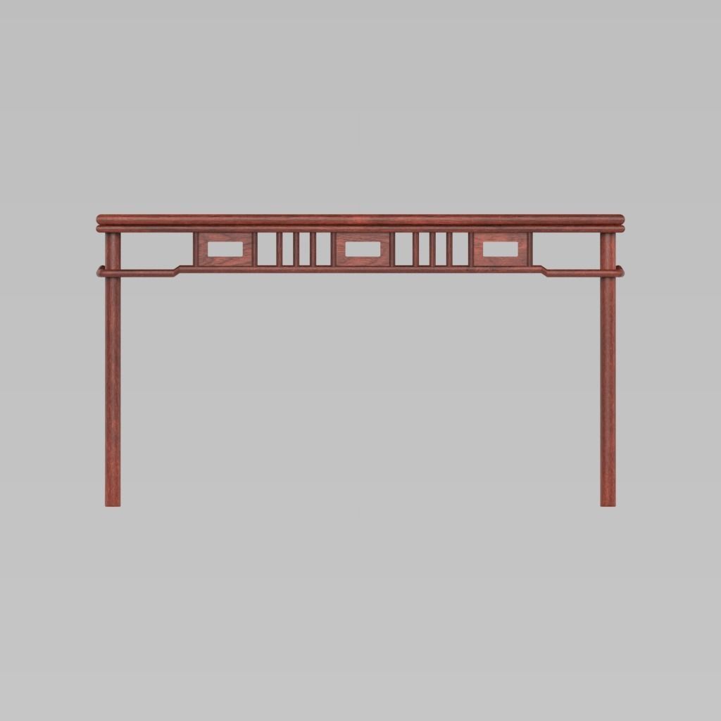 Traditional Chinese Furniture - Display Rack 1 with PBR textures 3D model_18