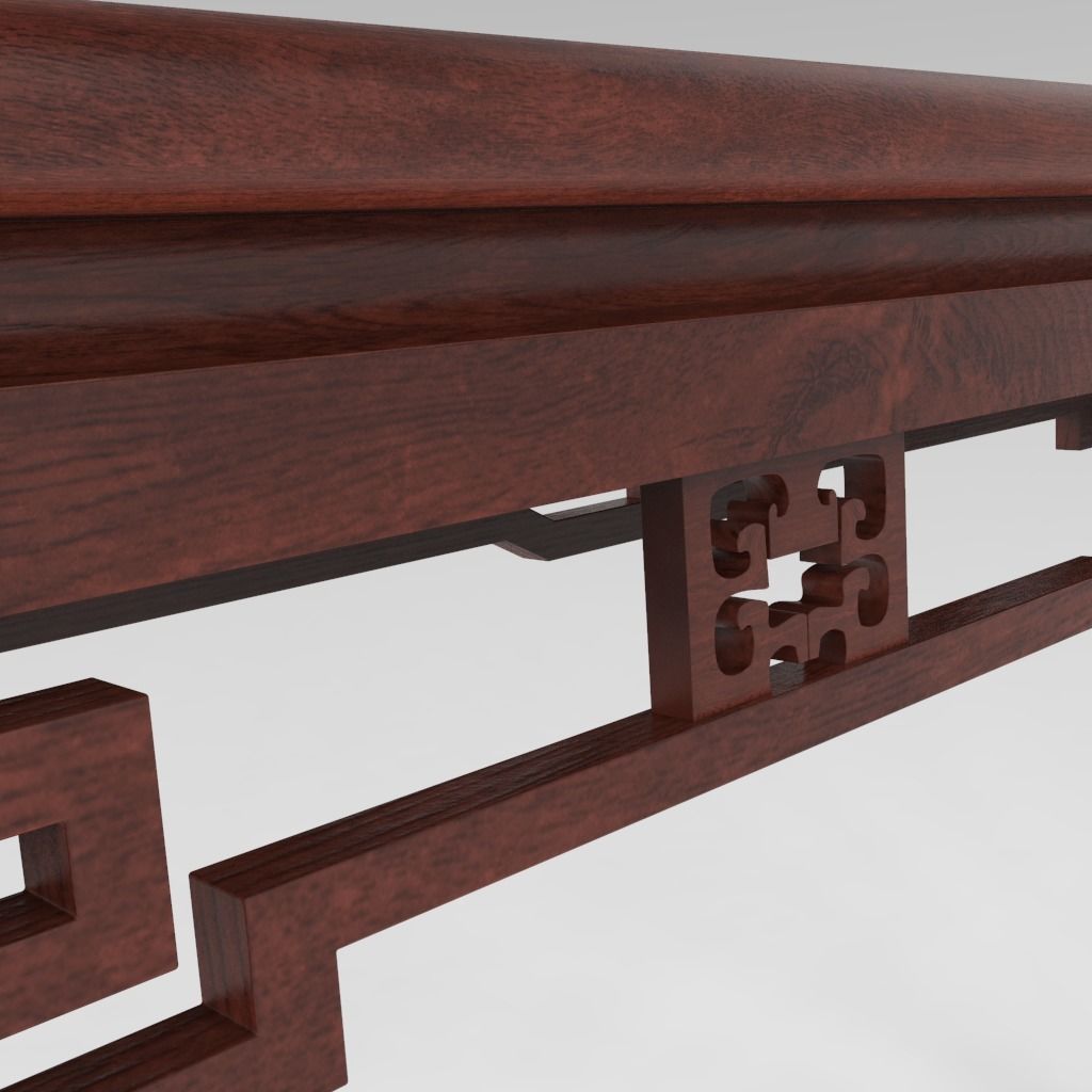 Traditional Chinese Furniture - Display Rack 1 with PBR textures 3D model_9