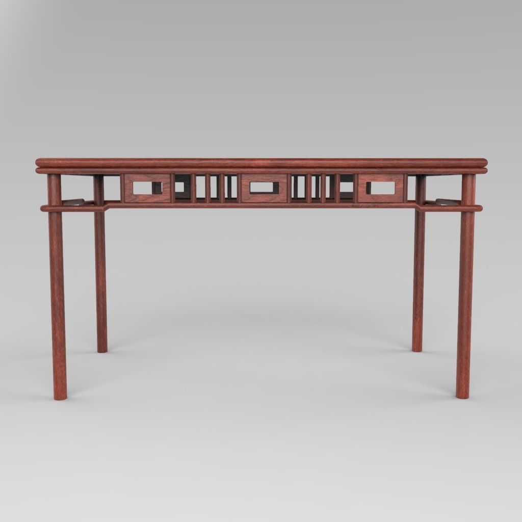 Traditional Chinese Furniture - Display Rack 1 with PBR textures 3D model_13