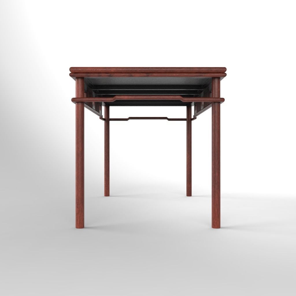 Traditional Chinese Furniture - Display Rack 1 with PBR textures 3D model_16