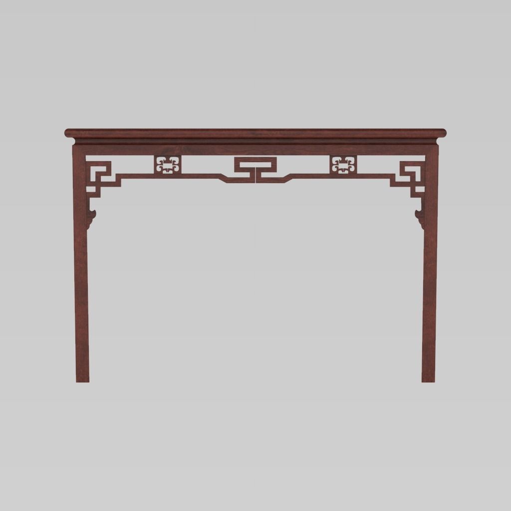 Traditional Chinese Furniture - Display Rack 1 with PBR textures 3D model_2