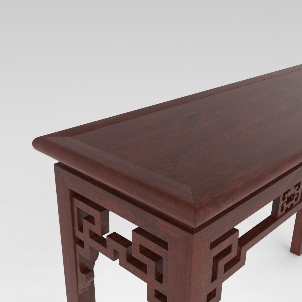 Traditional Chinese Furniture - Display Rack 1 with PBR textures 3D model_7