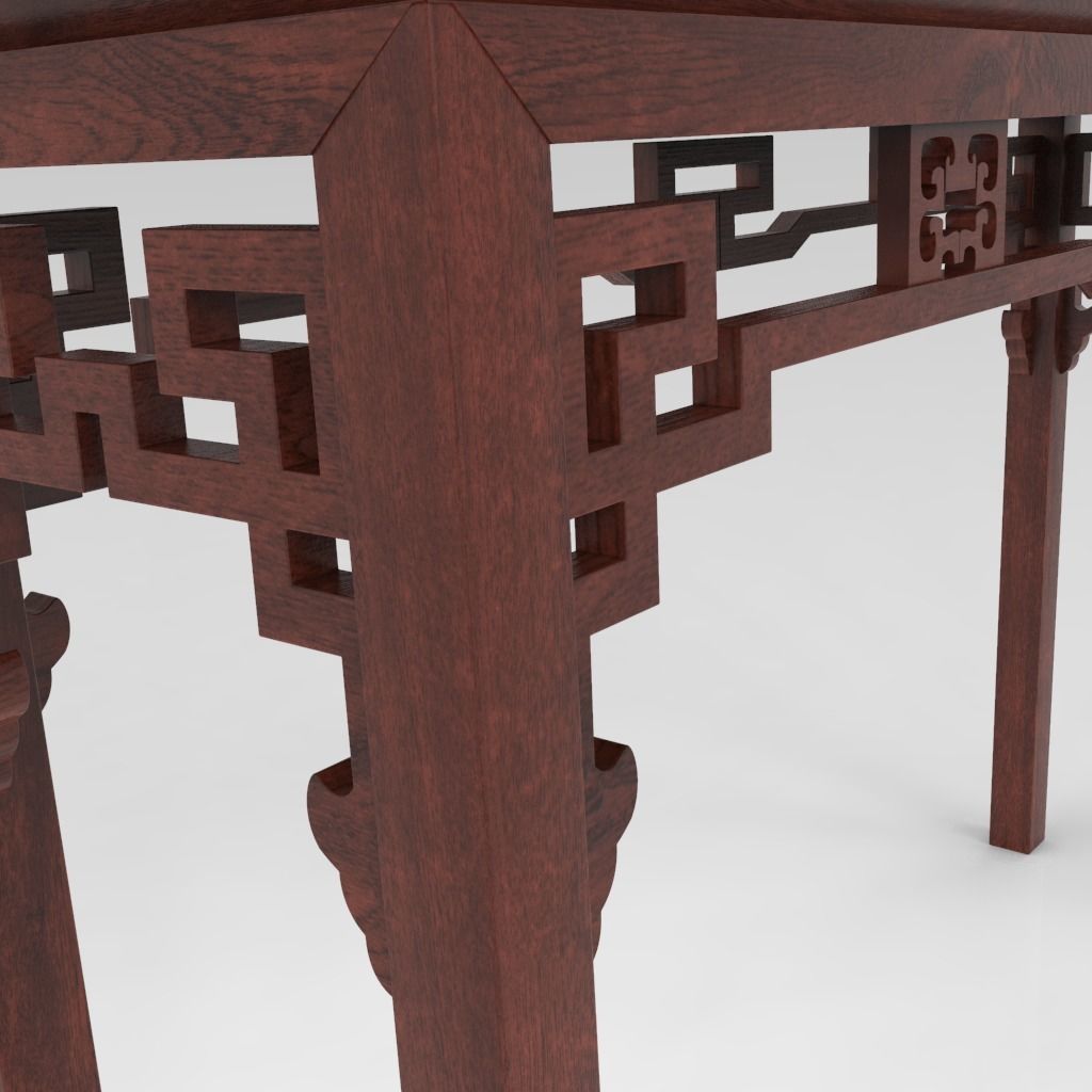 Traditional Chinese Furniture - Display Rack 1 with PBR textures 3D model_8