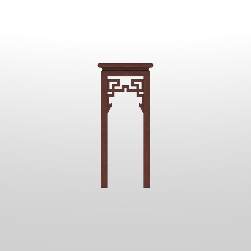 Traditional Chinese Furniture - Display Rack 1 with PBR textures 3D model_3