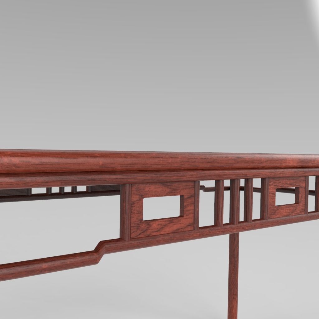 Traditional Chinese Furniture - Display Rack 1 with PBR textures 3D model_17