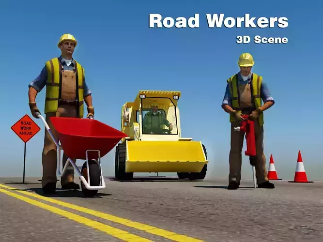 Road Workers Scene 
