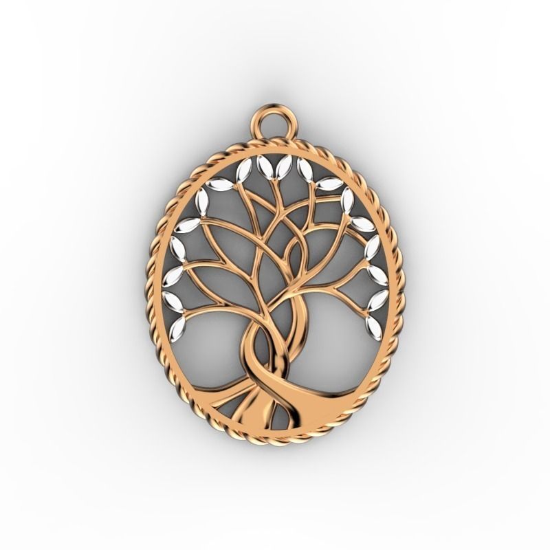 Tree of life pendant 3D print model_0