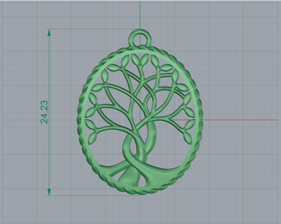 Tree of life pendant 3D print model_2